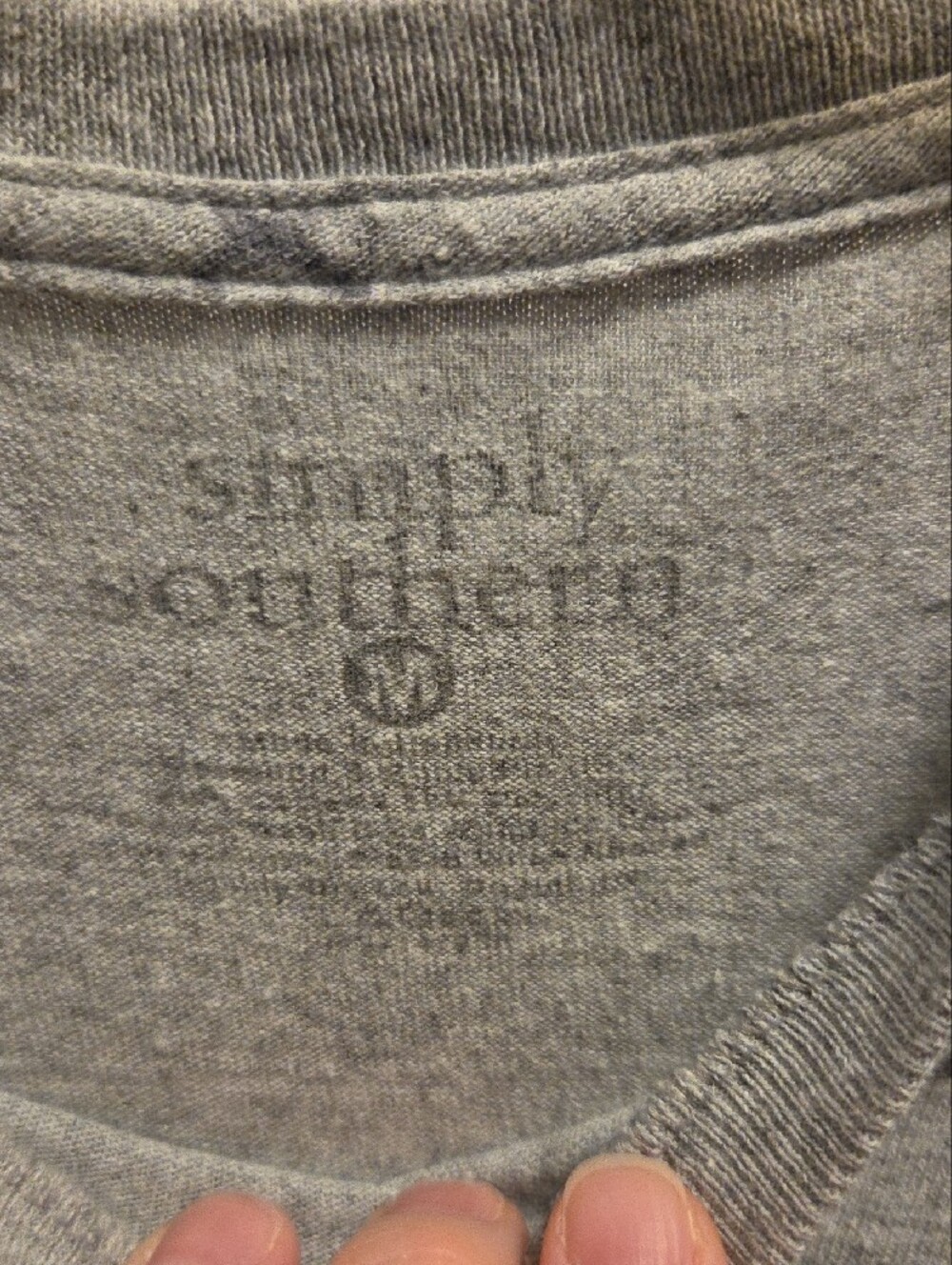 Simply Southern Women's Long Sleeve Crewneck Shirt - Heather Gray - Picture 2 of 5